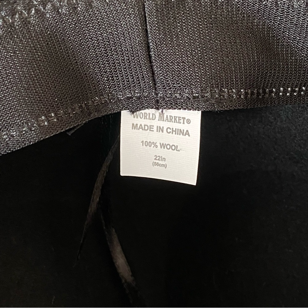World Market Black Wool Trooper Dome Hat NWOT - Picture 8 of 9